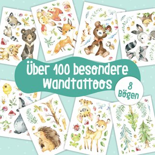 Wandtattoo-Set Waldtiere