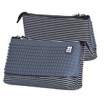 Schlampermppchen schwarz gestreift / grau